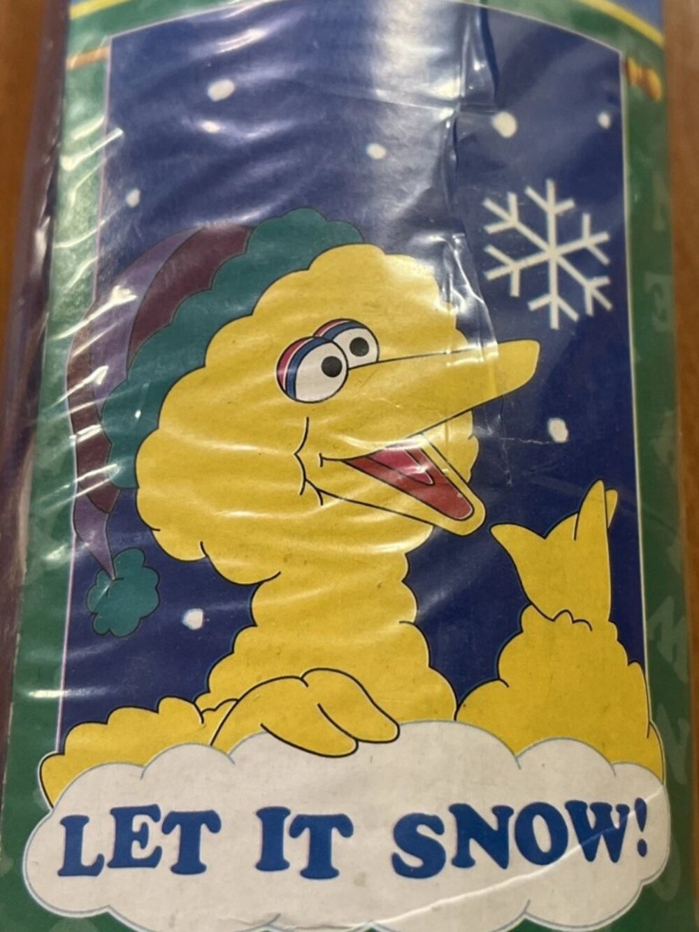 Vintage Big Bird Winter Flag ❄️ Sesame Street 90s Holiday Decor